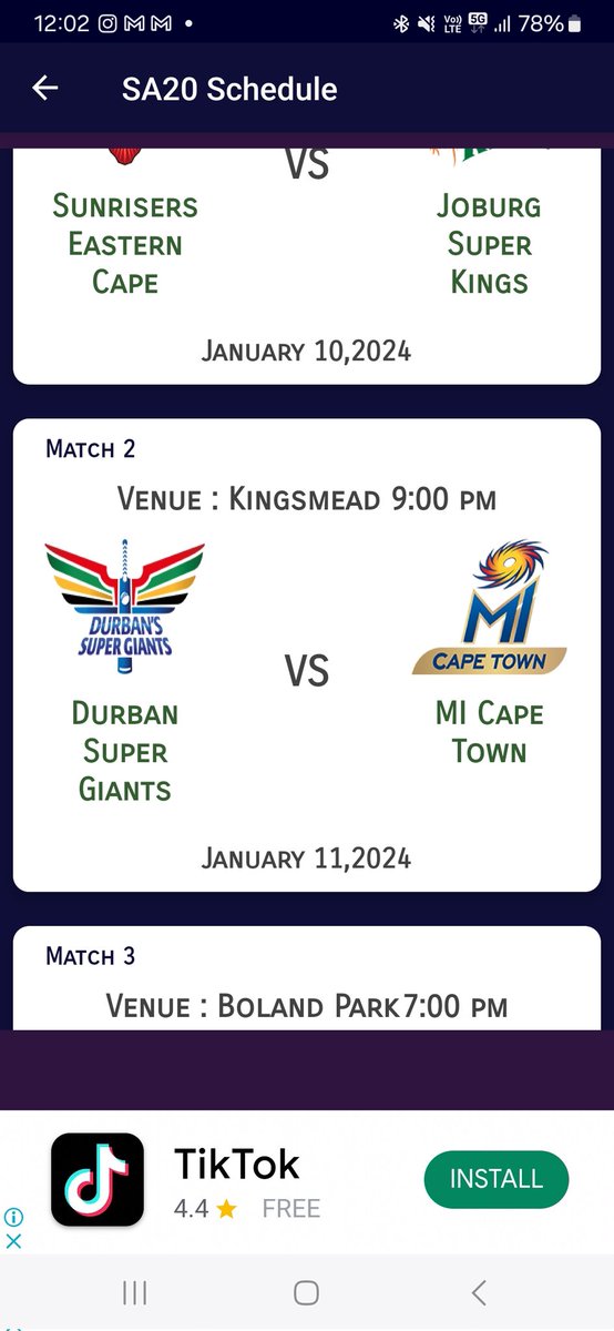 SnowysTransport's tweet photo. @SA20_League does tonight's game start at 21h00 as per your app? https://t.co/fbWdQXu799