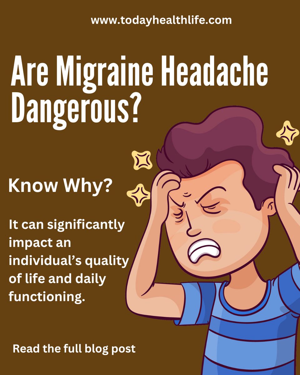 Are Migraine Headache Dangerous?

👉todayhealthlife.com

#migraine #headache #migrainerelief #migrainereliefplan #healthbloggers