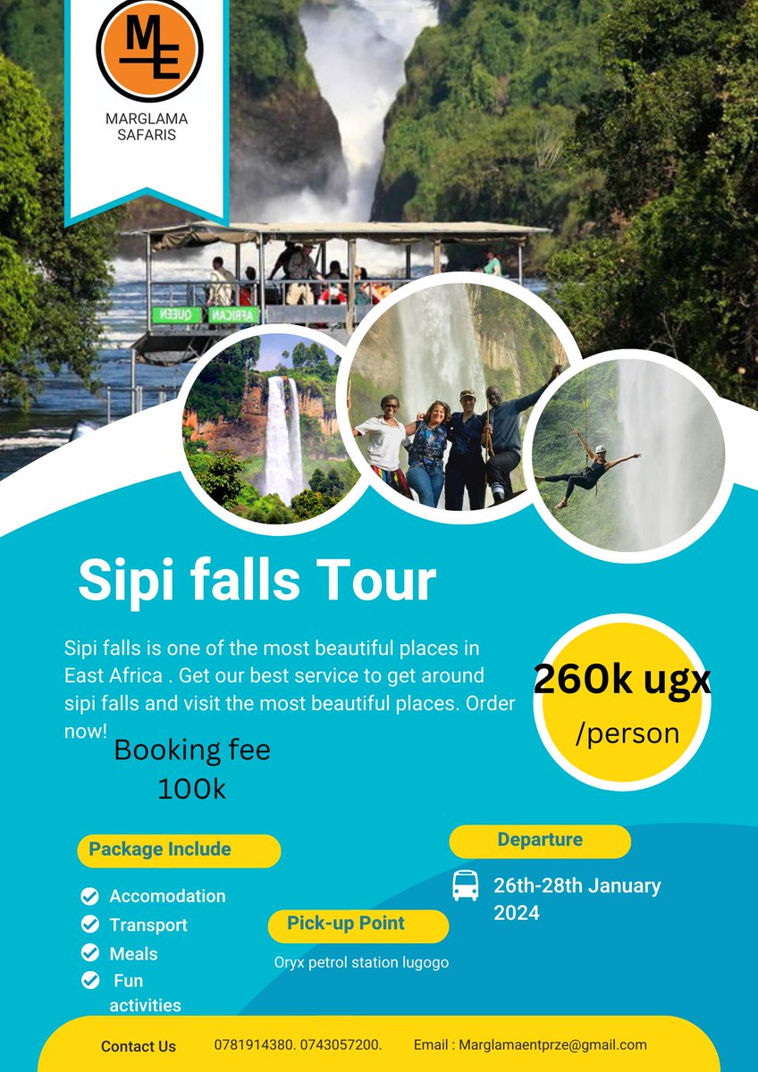 marglamatours's tweet photo. you  want to enjoy things like hiking,birding,coffee tours mountain biking  and many more just join us as we take a trip to the beautiful sipi falls  at just 260k per person 2 nights of fun everything covered https://t.co/B5YBPpIH3d