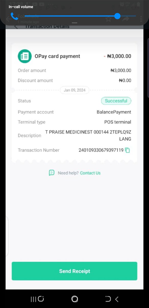 SeyiTimo1's tweet photo. @OPay_NG Transaction date. 10/01/2024 https://t.co/alZI6n68hB