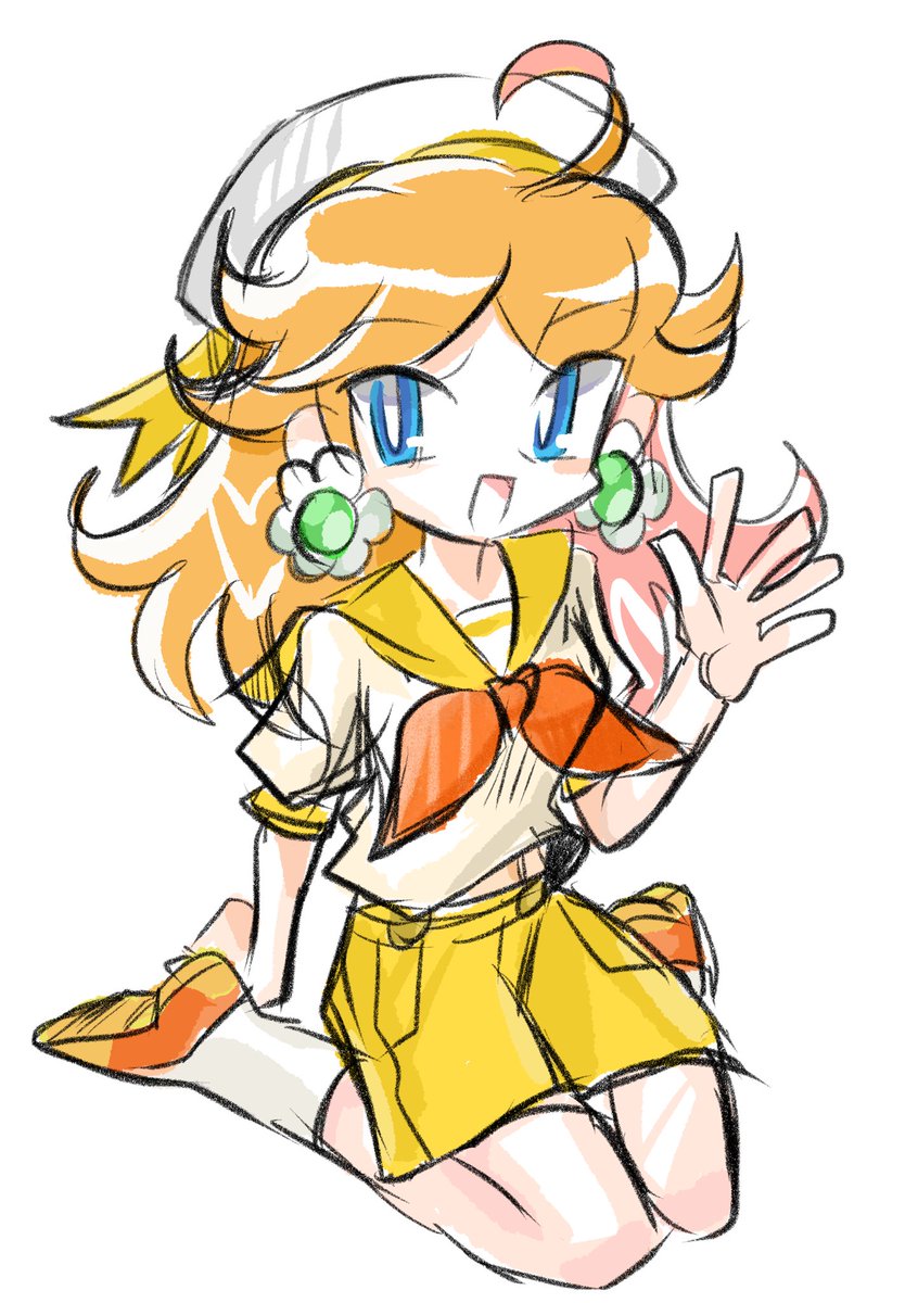 デイジー姫 「#PrincessDaisy #デイジー姫 #らくがき  #イラスト #Supe」|らくがきしたがり屋@skeb @回転寿司ブーム中ガリ食べたいなのイラスト