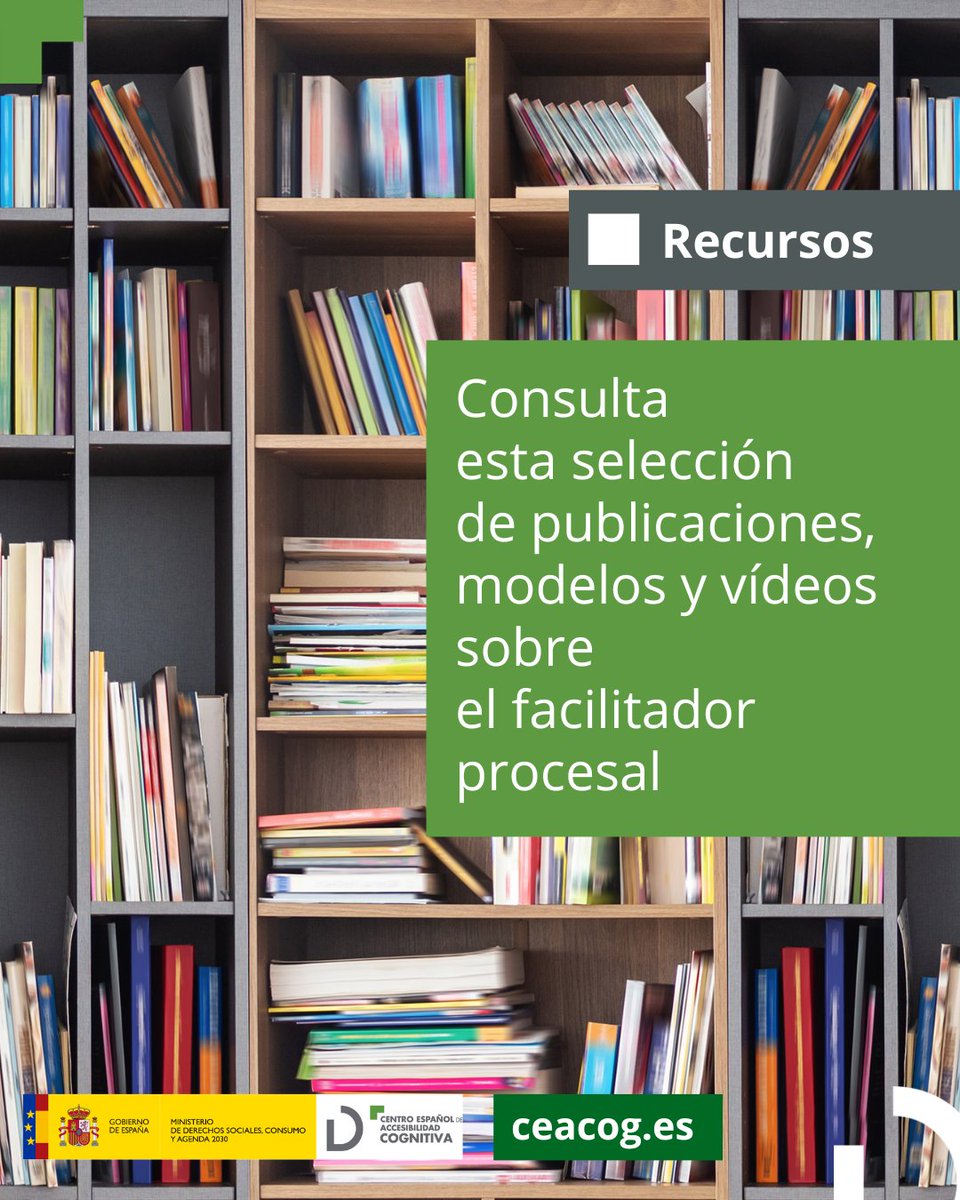 ceacog's tweet photo. 📚RECURSOS. Consulta esta selección de publicaciones, modelos y vídeos sobre el facilitador procesal
⬇️Enlace
https://t.co/Rbke2CH7JX
#LaOficinaDeLoFácil #CEACOG #AccesibilidadCognitiva @RPDiscapacidad https://t.co/MfQqvt0YAn