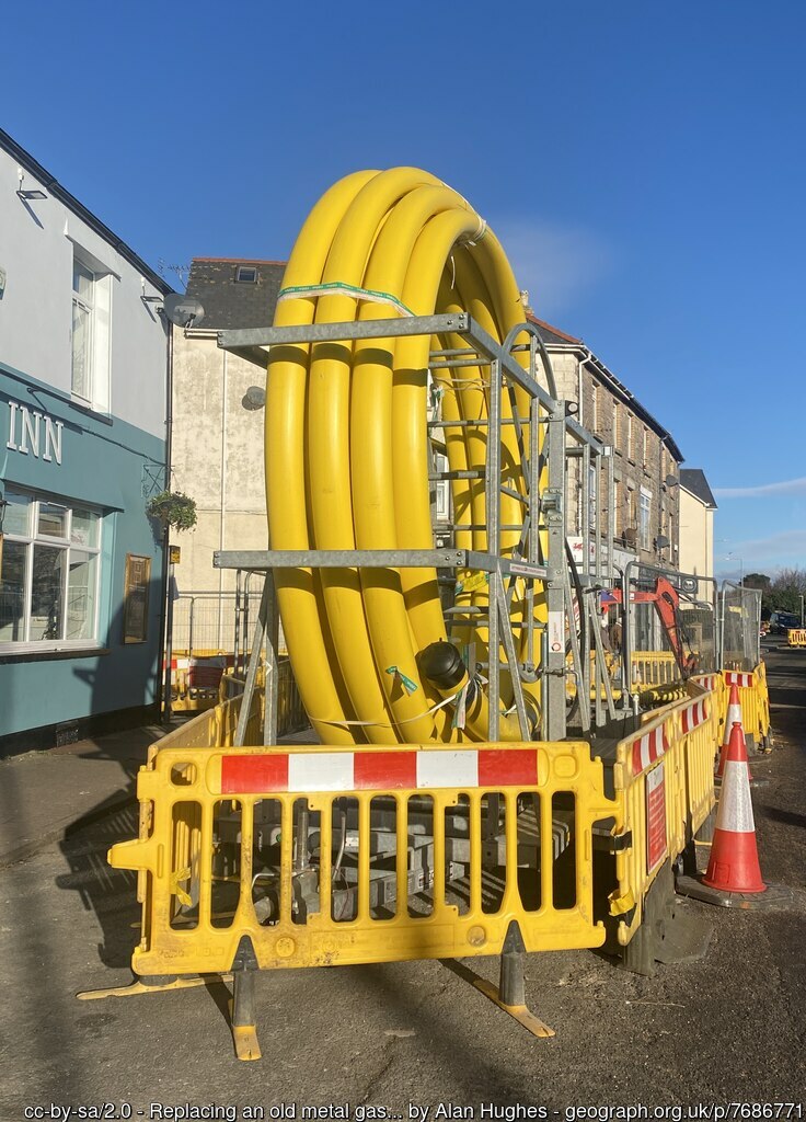 geograph_bi's tweet photo. Wednesday #Bridgend
#gas #pipe #replacement #yellow #reel #coil #plasticpipe #SouthWales https://t.co/hDDrKDipeK by Alan Hughes https://t.co/g3rkJsN4r1