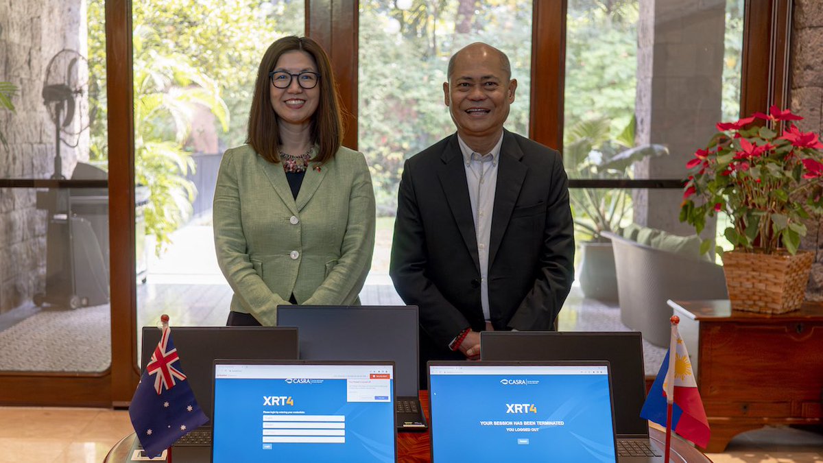 AusAmbPH's tweet photo. Working with trusted partners is essential in achieving critical infrastructure security, including aviation security. As part of our 🇦🇺🇵🇭 longstanding collaboration, I turned over 5 XRT software and laptops to @OTS_DOTr, enhancing capabilities to detect aviation threats. https://t.co/4yXdZz7Ia5