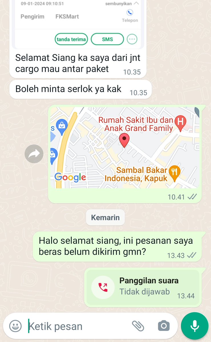 BegexHendri's tweet photo. @jtcargoid sudah berapa kali ganti delivery nih min tapi paket direfund ke penjual dengan alasan tidak masuk akal, jelas jelas itu si delivery minta sharelok di wa kok bilang penerima tidak bisa dihubungi😂 coba itu pegawainya kalau tidak mau kerja kasih yang membutuhkan https://t.co/IjgWeG2cM1