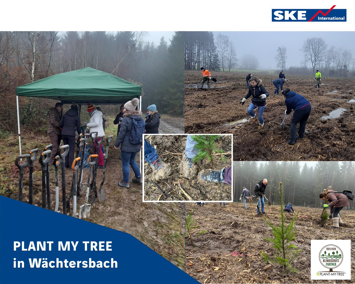 SKE_Int's tweet photo. Actions speak louder than words! 23 SKE employees partnered with PLANT-MY-TREE® to plant 1,600 trees in Wächtersbach, demonstrating VINCI Group's dedication to sustainability and our goal to cut carbon emissions by 40% by 2030 compared to 2018. #Sustainability https://t.co/g8P4qd8fVH