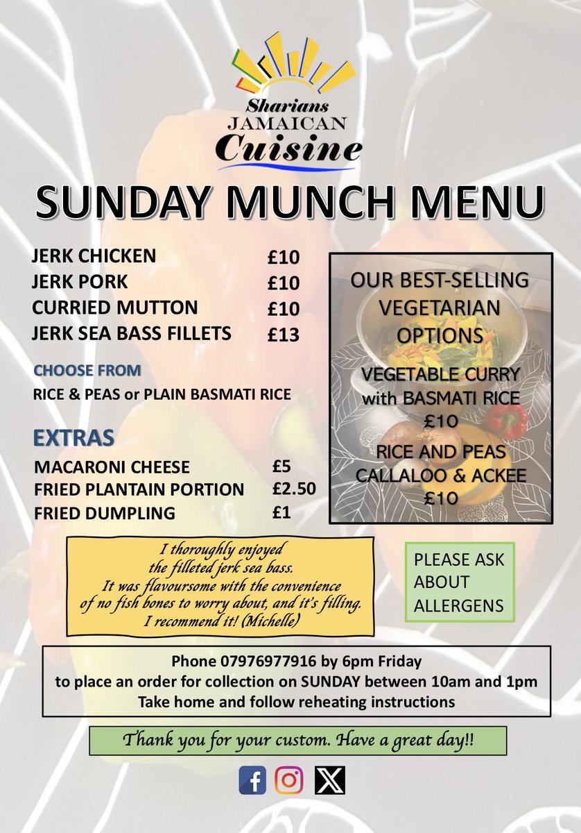 Sharians Jamaican Cuisine tweet media