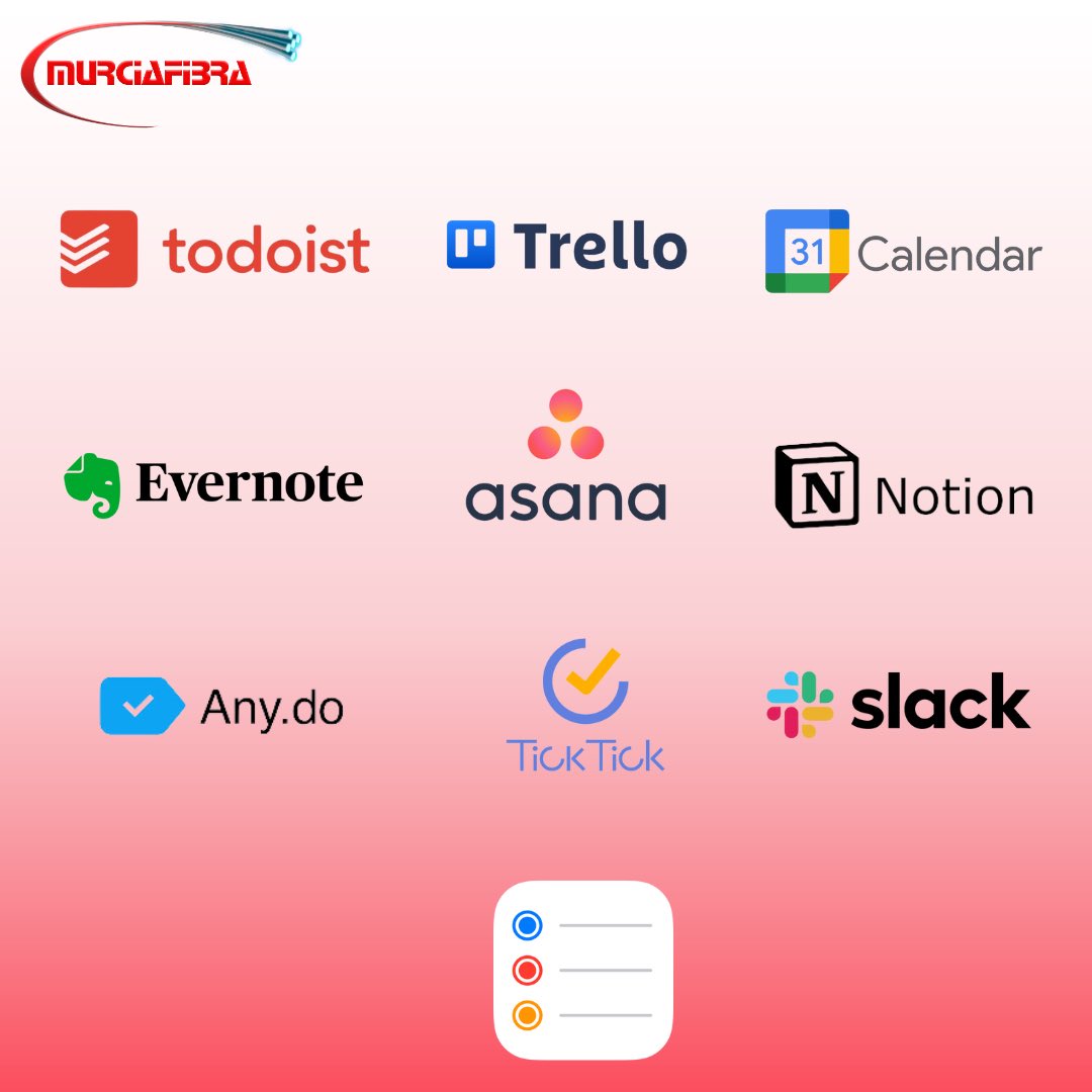 Comienza un nuevo año, y con el el reto de organizarnos en nuestras ajetreadas tareas diarias 🗒️

Te dejamos aquí una serie de aplicaciones útiles para organizarte 👉🏻murciafibra.com/aplicaciones-p…

#aplicaciones #apps #consejos #organizacion #tareas #tips