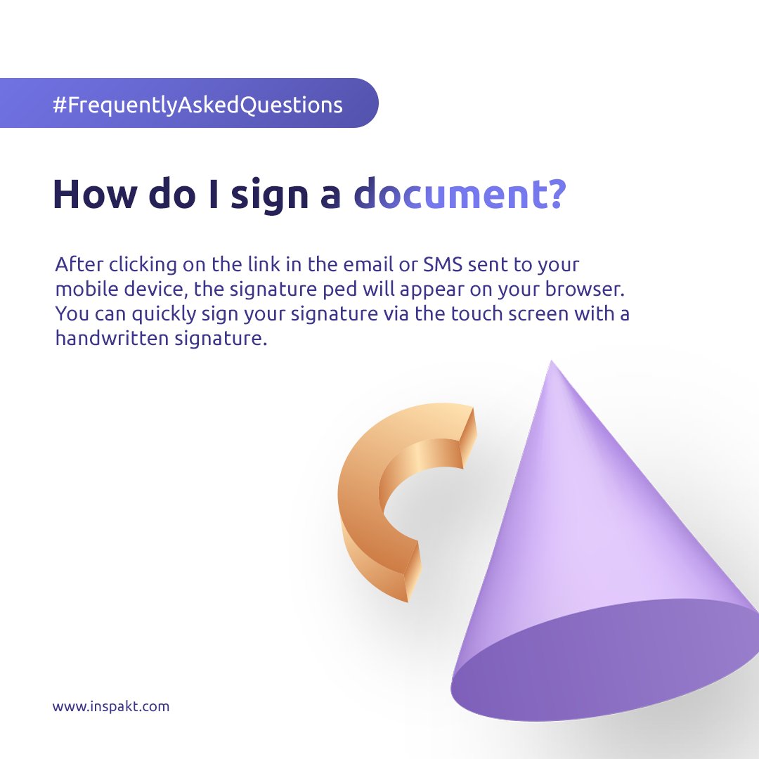 inspaktcom's tweet photo. What is a timestamp?

How do I sign a document?

Can I sign my documents without creating them in Inspakt?

#DigitalTransformation #DigitalSignature #BiometricSignature #ElectronicSignature #DigitalizingTrust #TrustBuilder #Paperless #FAQ https://t.co/Mq8fI7McXB
