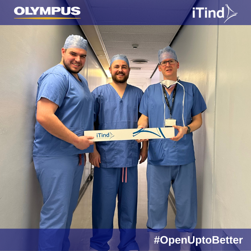 OlympusMedUKIE's tweet photo. Our latest #iTind partnership with @MrSimonMorton &amp; the team from @GlasgowUrology who completed their first iTind procedure this week. 

Are you interested in learning more about iTind? Discover now https://t.co/9KgyQL62sY
