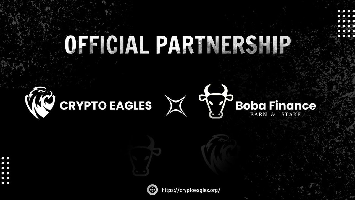 Crypto Eagles (@cryptoproject6) on Twitter photo We are Very Glad to Announce the official Partnership with <a href="/RealBobaFinance/">Boba Finance</a>, Boba Finance is an Innovative, Decentralized Yield Optimizer platform that allows users to earn compound interest on their crypto assets farming. With various investment strategies secured and governed We are Very Glad to Announce the official Partnership with <a href="/RealBobaFinance/">Boba Finance</a>, Boba Finance is an Innovative, Decentralized Yield Optimizer platform that allows users to earn compound interest on their crypto assets farming. With various investment strategies secured and governed