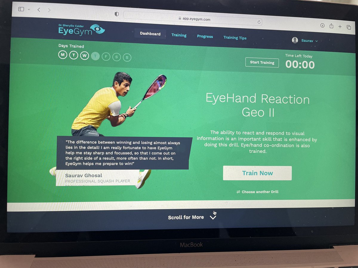 SauravGhosal's tweet image. A big thank you to @EyeGym_Science &amp;amp; @sheryllecalder for their constant support in my endeavor to be the best I can be! Trying to make the little details count!!! #visiontraining #marginalgains