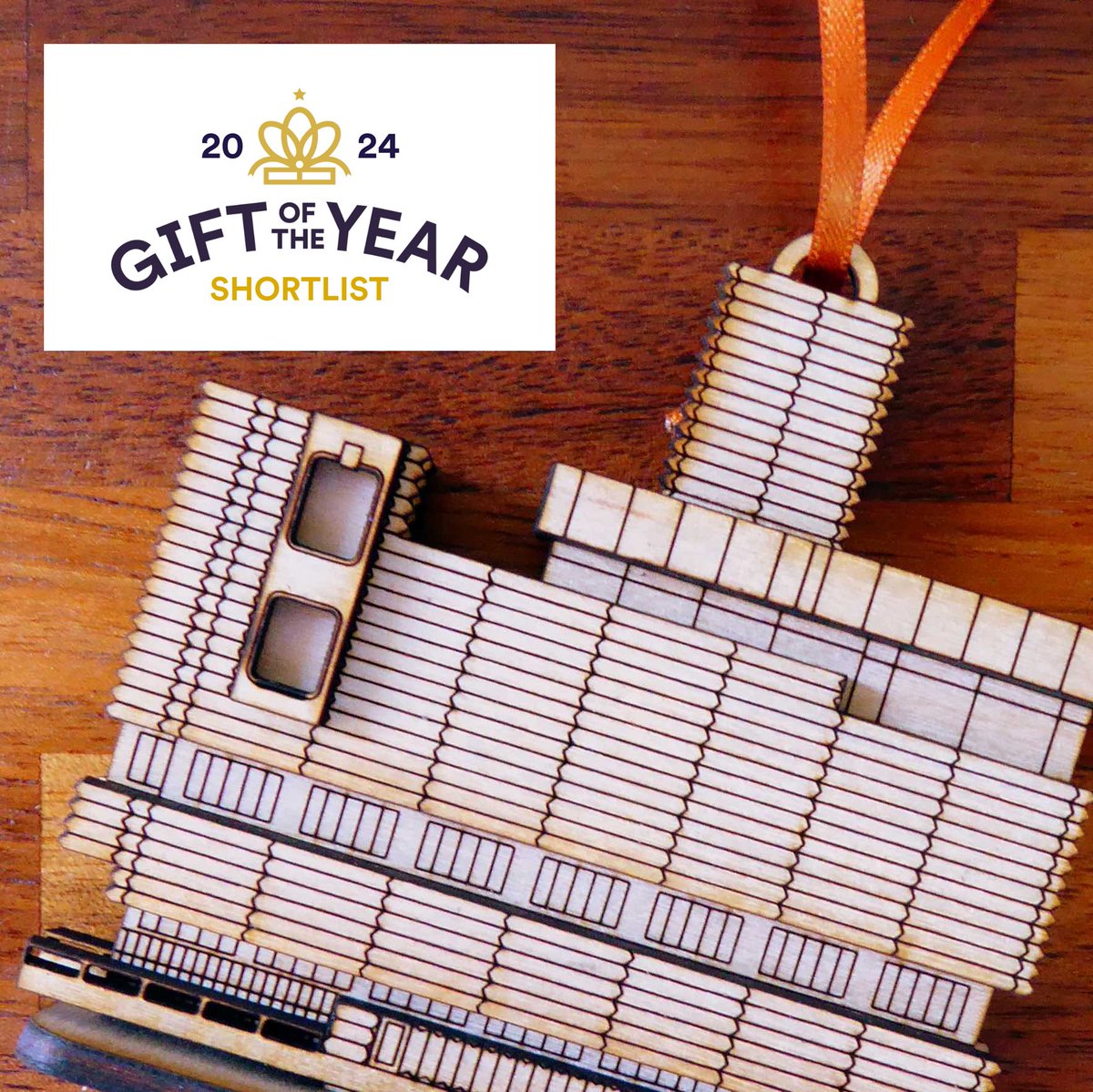 Great to the my wooden decorations shortlisted for this year's Gift of the Year awards 😀 @The_GA_UK