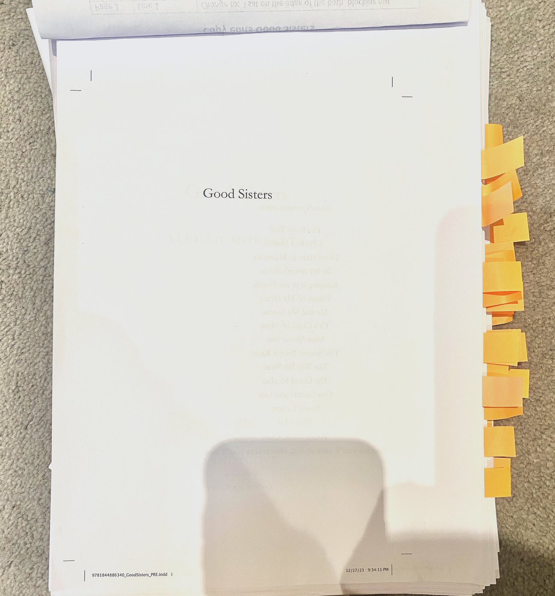 Page proofs & final final edits of my new book GOOD SISTERS are done!!! Out this summer 🎉🎉