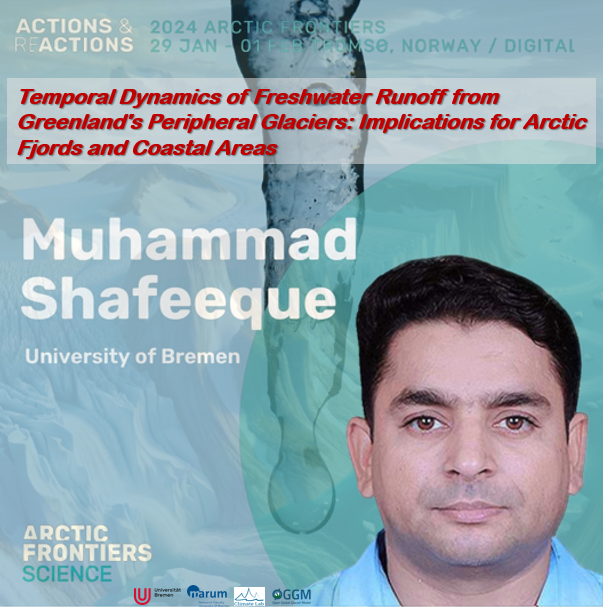 shafeeque_hydro's tweet photo. Join us @arcticfrontiers 2024 (https://t.co/i9gTuaej28) for a deep dive into 'Temporal Dynamics of Freshwater Runoff from Greenland's Peripheral Glaciers’ using @OGGM_org. Discover how these changes might impact Arctic fjords &amp; coastal areas. 🏔️💧🌊🌍 #ArcticResearch @GROCE79N https://t.co/qcd8I9shTF
