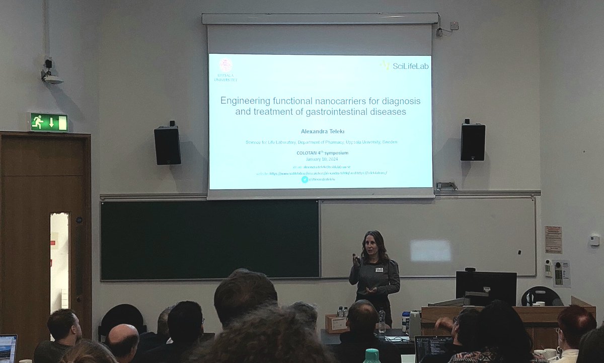 Bergström Lab (@bergstromlab) on Twitter photo Excellent presentation by @AlexandraTeleki from <a href="/FFakulteten/">Farmaceutiska fakulteten</a> and <a href="/scilifelab/">SciLifeLab</a> talking about "Engineering functional nanocarriers for diagnosis and treatment of gastrointestinal diseases" in <a href="/ColotanItn/">COLOTAN - ITN</a> 4th Symposium. Great highlights and interactive session here in <a href="/Pharmacy_UCC/">UCC Pharmacy School</a> Excellent presentation by @AlexandraTeleki from <a href="/FFakulteten/">Farmaceutiska fakulteten</a> and <a href="/scilifelab/">SciLifeLab</a> talking about "Engineering functional nanocarriers for diagnosis and treatment of gastrointestinal diseases" in <a href="/ColotanItn/">COLOTAN - ITN</a> 4th Symposium. Great highlights and interactive session here in <a href="/Pharmacy_UCC/">UCC Pharmacy School</a>