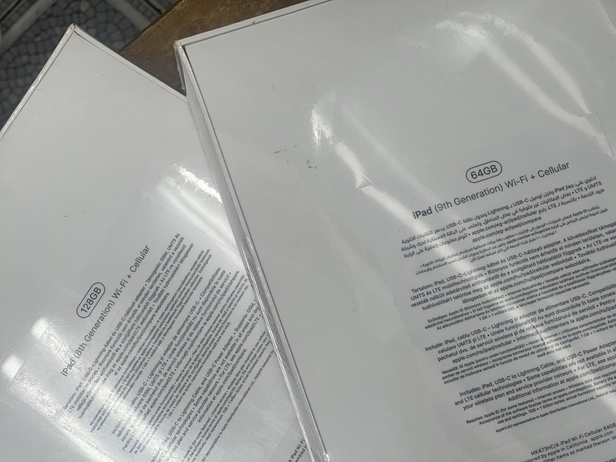 TheGeneralDekok's tweet photo. 8th Gen iPads 128GB WiFi & Cell
9th Gen iPads 64GB WiFi & Cell in stock #AdaptingToTech https://t.co/sqZLllWdfA