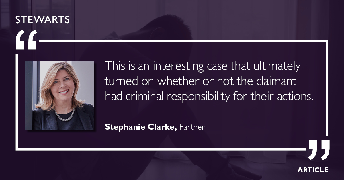 The judgement in Lewis-Ranwell v G4S Health Services (UK) Limited &amp; Ors [2022] EWHC 1213 (QB) has garnered considerable mainstream media attention and demonstrates fascinating moral issues for lawyers and non-lawyers alike.

Read more here: stewartslaw.com/news/high-cour…