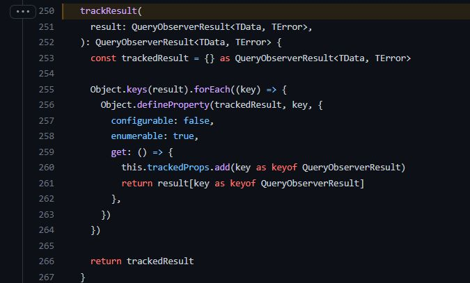 LucaRams23's tweet photo. @TkDodo @tannerlinsley @NyxXeres @b_e_n_t_e_n_ @kentcdodds When I saw this sentence for the first time it was mind-blowing "The observer does a bit more though. The observer knows which properties of the Query a component is using, so it doesn’t have to notify it of unrelated change". And the code even more! https://t.co/7FihqcYwZ7