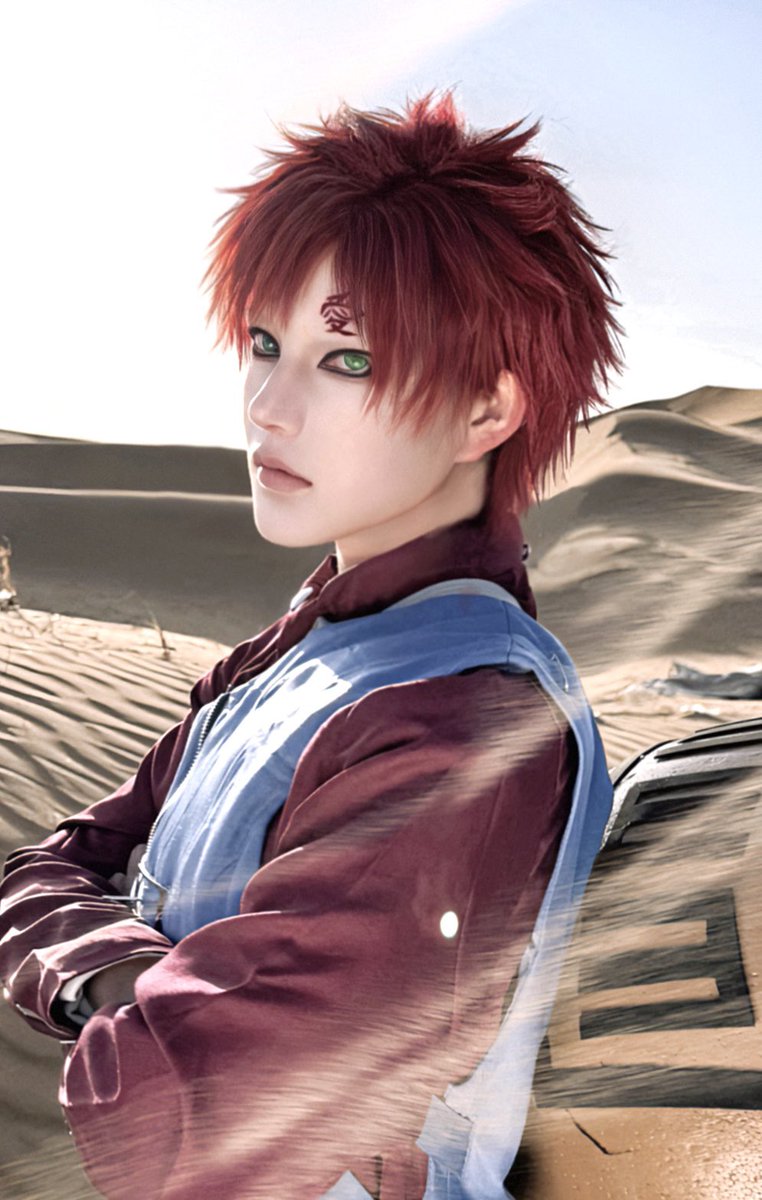 lujiuerhei21's tweet photo. 起猛了，在沙漠看到旮旯了

#火影忍者 #我爱罗 #cosplay #cos #naruto #gaara https://t.co/8dvK7pcMzD