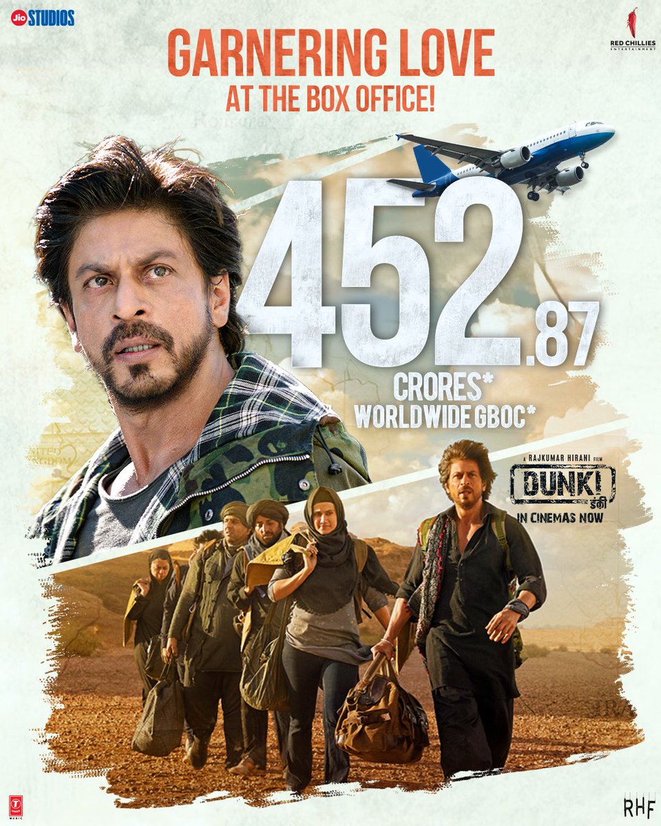 RedChilliesEnt's tweet photo. The world continues to ride along in this rollercoaster journey of Dunki! 🫶🏻

Book your tickets right away!
https://t.co/DIjTgPqLDI

Watch #Dunki - In Cinemas Now! https://t.co/NiYTRAGgj1