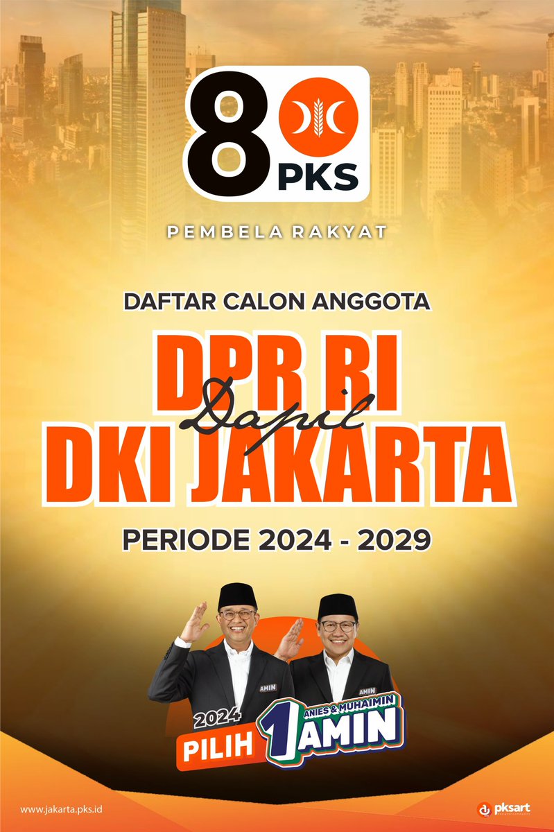 Berikut Daftar Calon Anggota DPR RI Dapil DKI Jakarta Periode 2024 - 2029 dari PKS

Cek Dapil serta Calonnya yang akan teman-teman pilih di 2024. 🧡

#PilihPKSnomor8 #pks #pksdkijakarta #pksnomor8 #PKSmenangAMIN #pkspembelarakyat #PKSsolid #am1nmenang #coblosPKS #CalegPKS2024