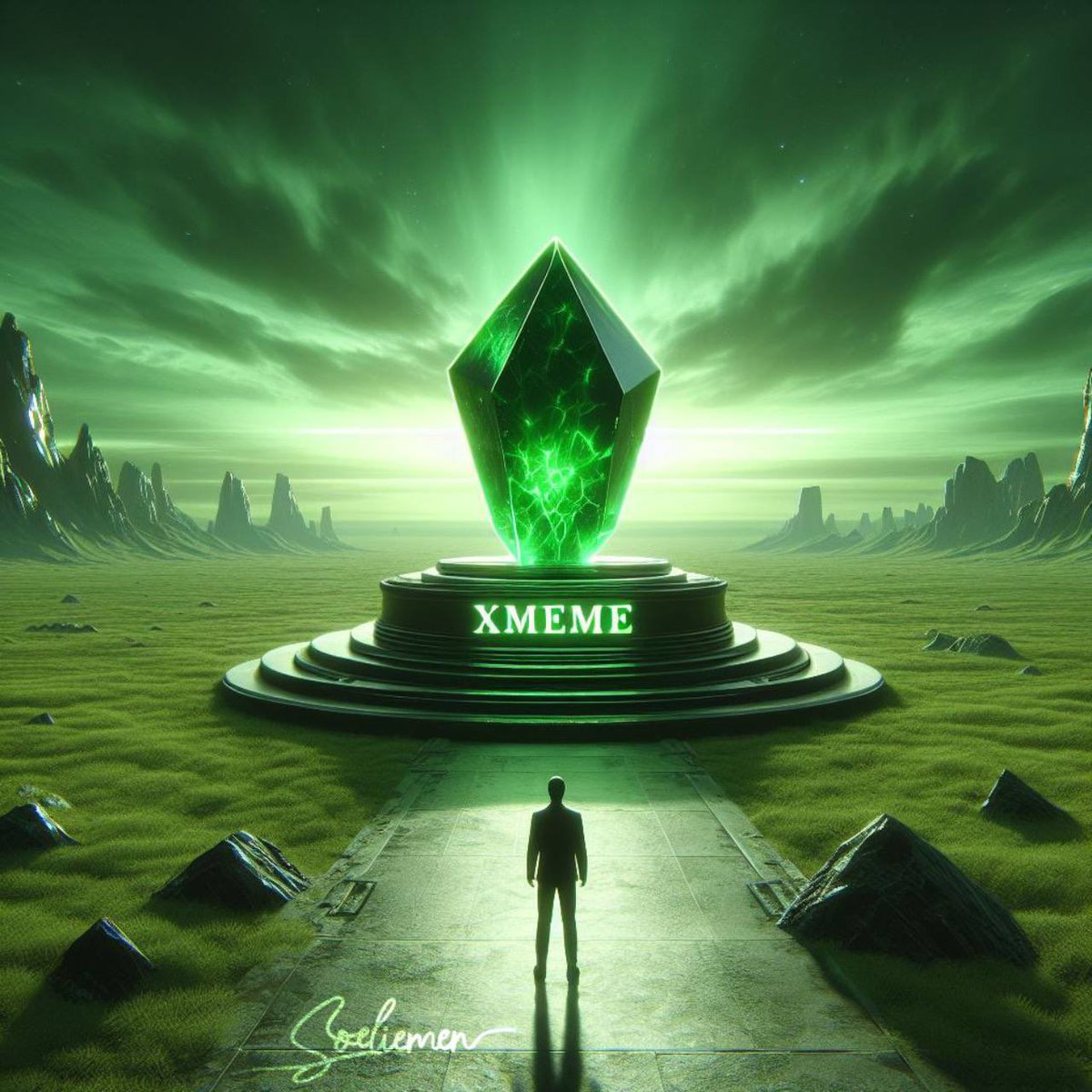 James_XRPL's tweet photo. Amidst the vast wilderness of the crypto landscape, #XMEME shines as a precious gem 💎

Its unique essence and community spirit light paths previously uncharted 💚

Demonstrating unity and integrity, XMEME stands as a beacon, guiding its holders towards a brighter crypto future ☀️

 #CryptoGem #ShiningBright #Memecoin