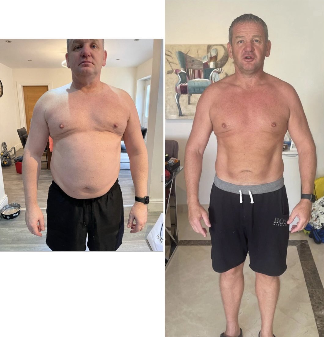 Probably one of the most satisfying client transformations working along side @gregmarriott18 on the “infamous” boxing Promoter/Manager @neilmarsh3 who lost an incredible 5 stone.Inhuman to super human in 6 months.Need help DM me.