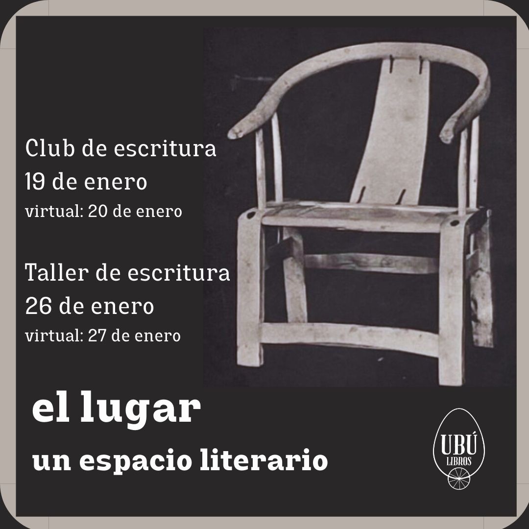 Ya hemos elegido el tema de enero en el taller de escritura de Ubú Libros. Algunos detalles más en nuestra web: ubulibros.com