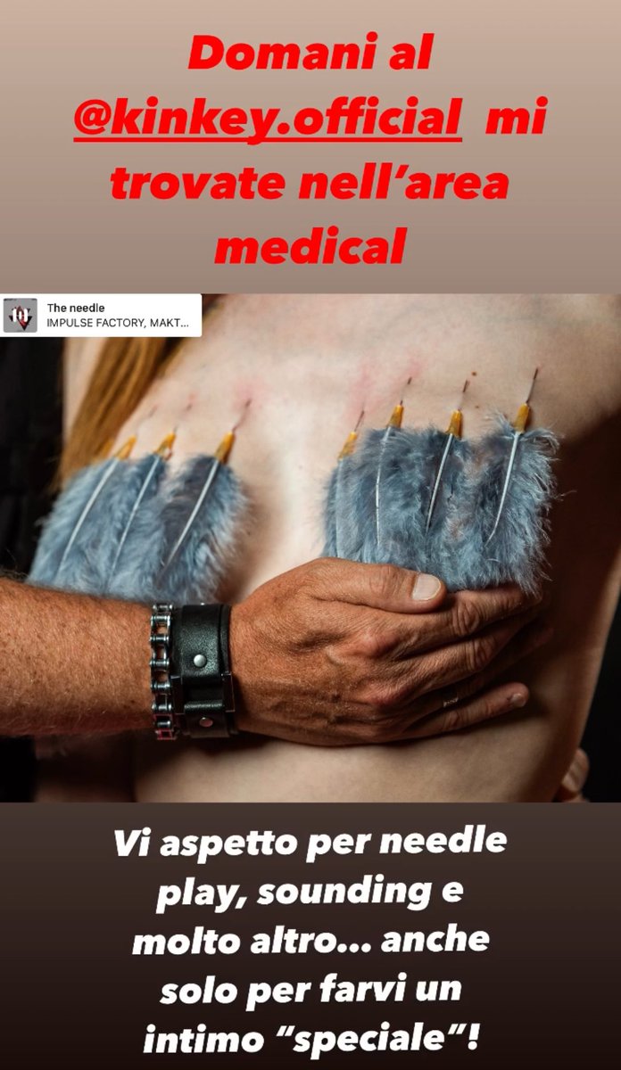 Diabo_lik72's tweet photo. Vi aspetto domani al #kinkey nell’area #medical per #needleplay, #sounding e tanto altro…
Ancora poco per mettervi in lista:
https://t.co/CS28vuHxHi https://t.co/u04w4GiEMp
