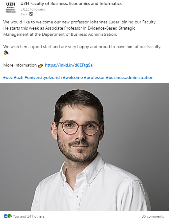 Ulrich Kaiser (@ulrich__kaiser) on Twitter photo Super happy that my once 10% <a href="/CBScph/">Copenhagen Business School</a> <a href="/SI_Copenhagen/">Strategy and Innovation</a> colleague Johannes Luger now is my 100% <a href="/UZH_ch/">Universität Zürich</a> colleague 🥳! Super happy that my once 10% <a href="/CBScph/">Copenhagen Business School</a> <a href="/SI_Copenhagen/">Strategy and Innovation</a> colleague Johannes Luger now is my 100% <a href="/UZH_ch/">Universität Zürich</a> colleague 🥳!