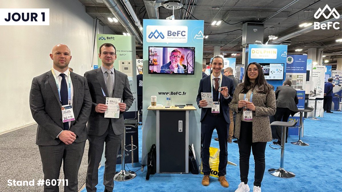 BeFC - Bioenzymatic Fuel Cells (BeFC) (@befc_fr) on Twitter photo Dr. Jules Hammond, PDG, Dr. Marie R. Berthuel, CPO, Gaétan Jung et Dr. Aleksandrs Sergejevs sont prêts à expliquer les avantages commerciaux & environnementaux de notre solution pile à biocarburant/capteur actif, quatre fois récompensée par le #CES. 
Eureka Park (stand 60711). Dr. Jules Hammond, PDG, Dr. Marie R. Berthuel, CPO, Gaétan Jung et Dr. Aleksandrs Sergejevs sont prêts à expliquer les avantages commerciaux & environnementaux de notre solution pile à biocarburant/capteur actif, quatre fois récompensée par le #CES. 
Eureka Park (stand 60711).