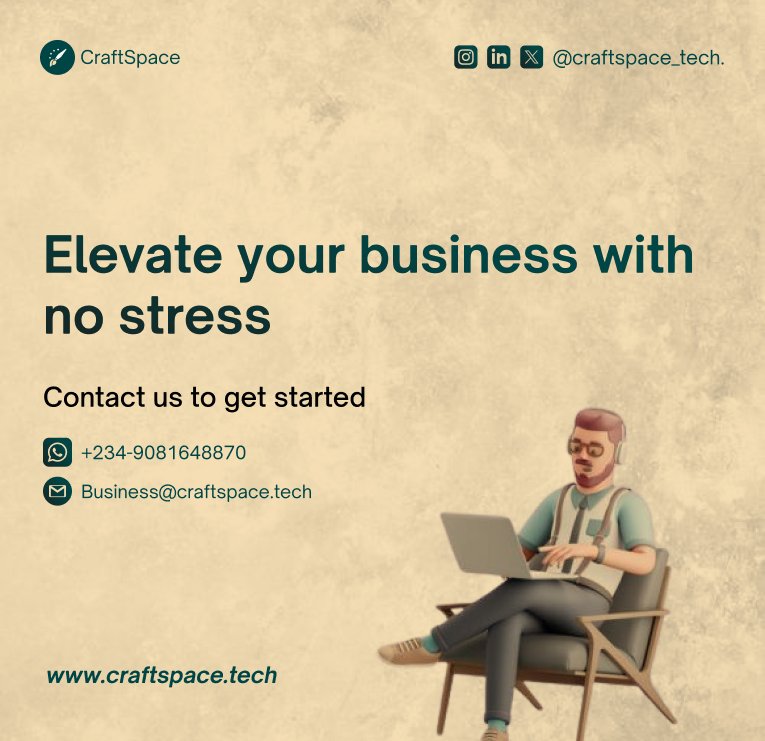 craftspace_tech's tweet photo. DM to get started!

Website: https://t.co/xrDXorbM77
or WhatsApp: +2349081648870
https://t.co/JjvPVfY1Gd
#explorepage #business #digitalbusiness https://t.co/L10tnbuAWN