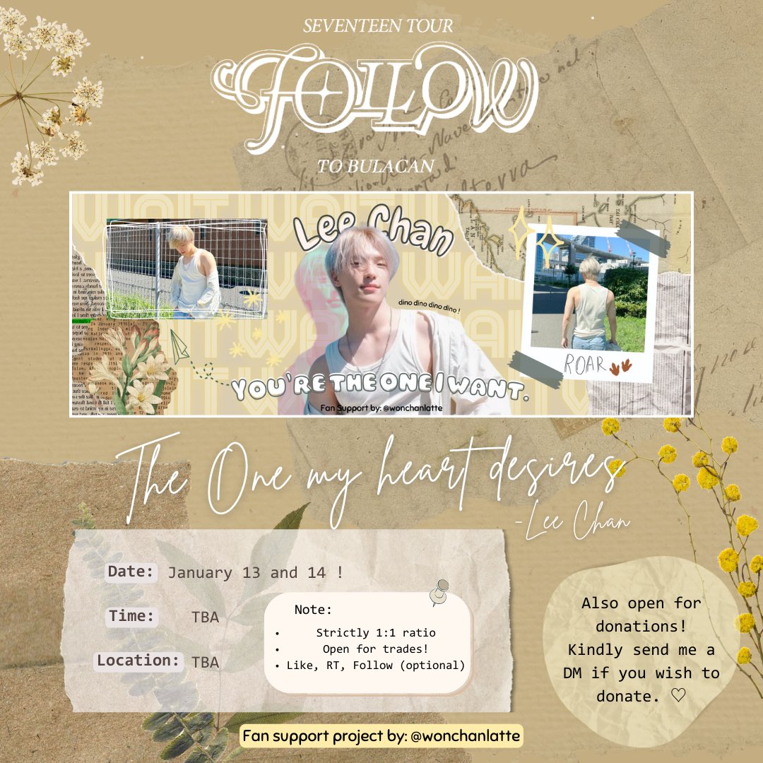 wonchanlatte's tweet photo. SEVENTEN FOLLOW to BULACAN

Hand Banner freebies!

The One my Heart Desires 💖
- fan support project by and made by yours, truly! @wonchanlatte 

STRICTLY 1:1 ratio!
Like, Retweet and Follow! 

Limited quantities lang po &amp; can trade onsite <3 💗

also open for donations! 🥹🫶🏻 https://t.co/k6Pqim8iau
