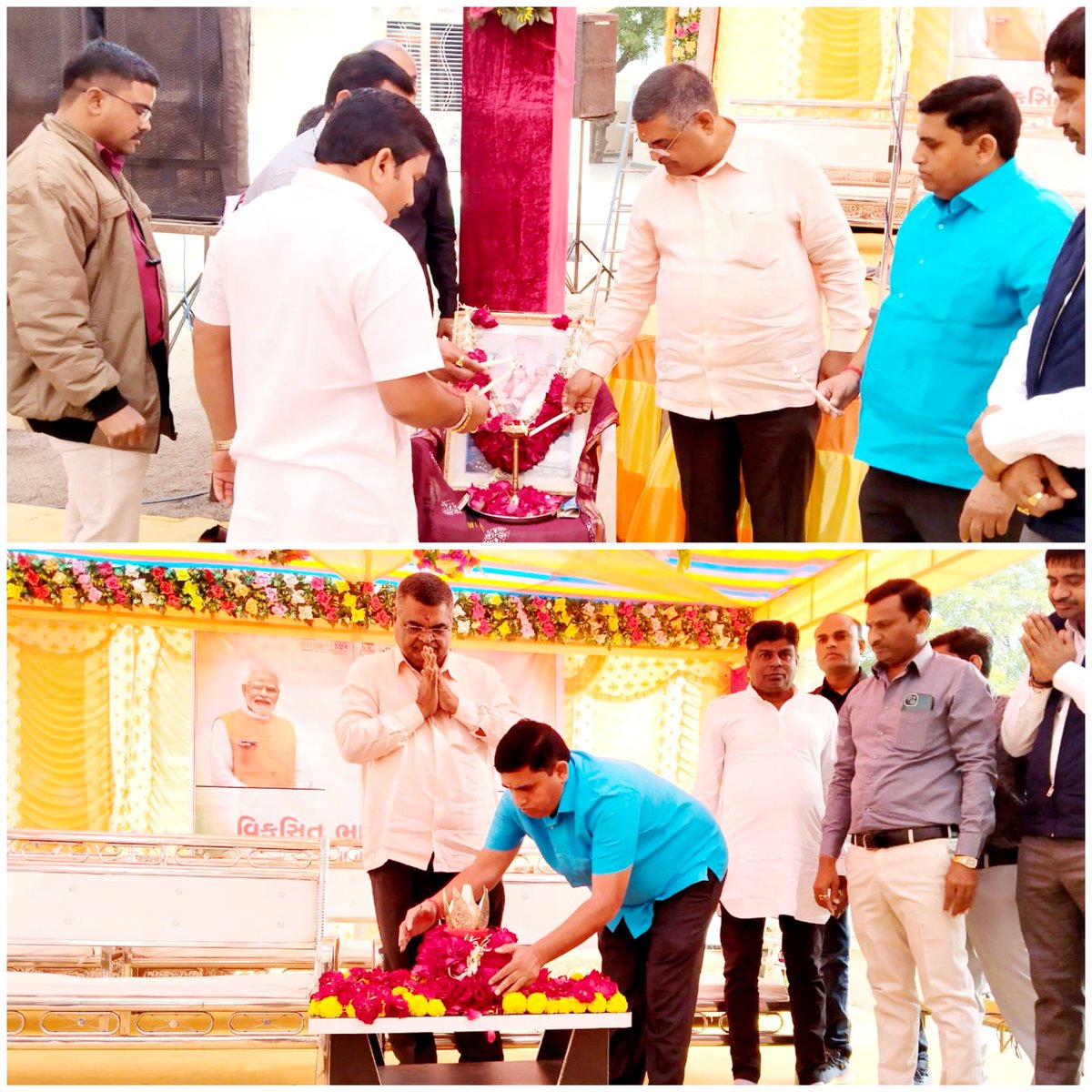BJPKiritsinh's tweet photo. 🟠વિકસિત ભારત સંકલ્પ યાત્રા,
કલ્યાણની યાત્રા, સૌના વિકાસની યાત્રા !

🟠સરકારની વિવિધ યોજનાઓ થકી લોક કલ્યાણ માટે પ્રધાનમંત્રી શ્રી નરેન્દ્રભાઈ મોદી સાહેબની સરકાર કટિબદ્ધતાપૂર્વક નિરંતર કાર્ય કરી રહી છે. લોકોમાં જાગૃતિ આવે તે હેતુથી આયોજિત "વિકસિત ભારત,સંકલ્પ યાત્રા" માં 58- ++ https://t.co/elruiROHSD