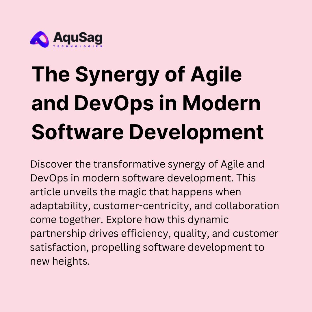 aqusag's tweet image. The Synergy of Agile and DevOps in Modern Software Development
Discover the transformative synergy of Agile and DevOps in modern software development.
aqusag.com/blog/aqusag-te…
#AgileDevOpsSynergy #AdaptAndThrive #EfficiencyInCoding #QualityDrivenDevOps