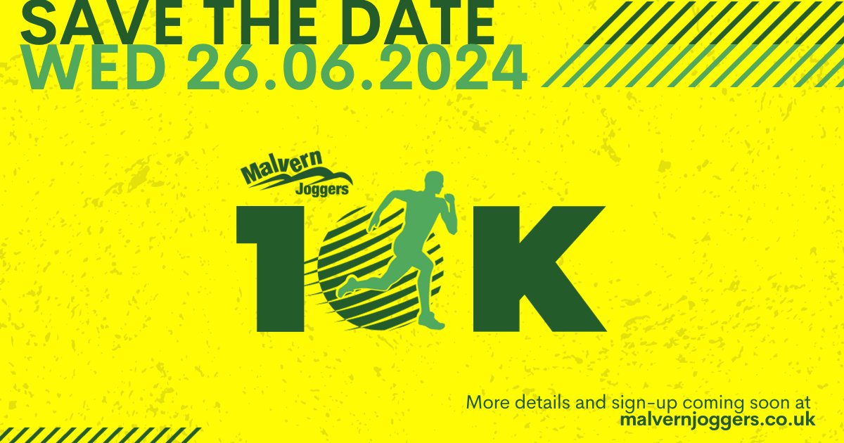 🏃‍♂️ Malvern Joggers 10k
🗓️ Wednesday 26 June
🔜 More details coming soon

🔰 Save the date and hope to see you there! 

#runchatuk #running #malvernhills #worcestershirehour