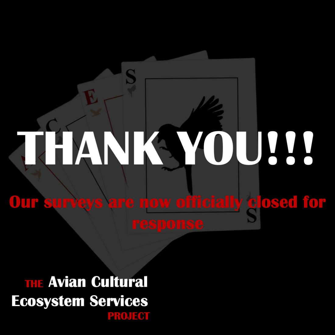 aviancesproject's tweet photo. The support, response, and efforts received while running these surveys has been phenomenal!

Thank you to everyone and every organisation who has contributed to our research project either by responding to, or sharing and distributing our survey links.

#theacesproject https://t.co/oXhLDVc1aU