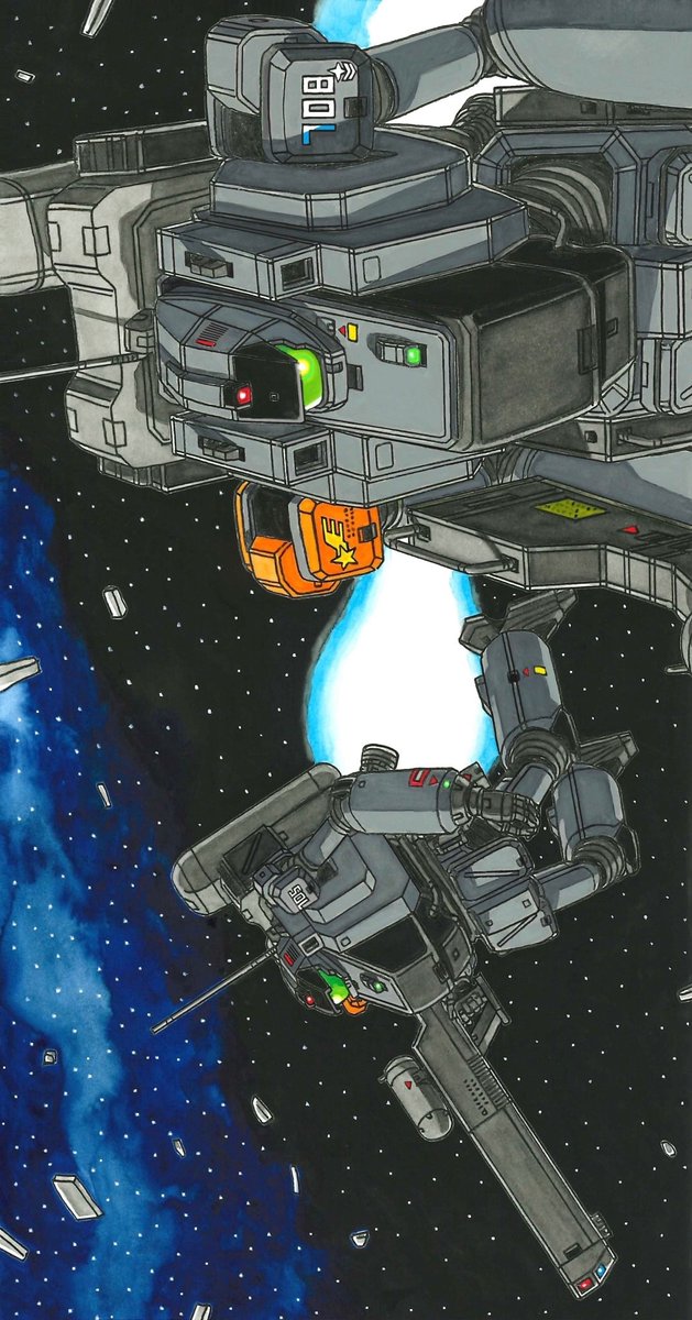 space no humans robot mecha science fiction weapon spacecraft  illustration images