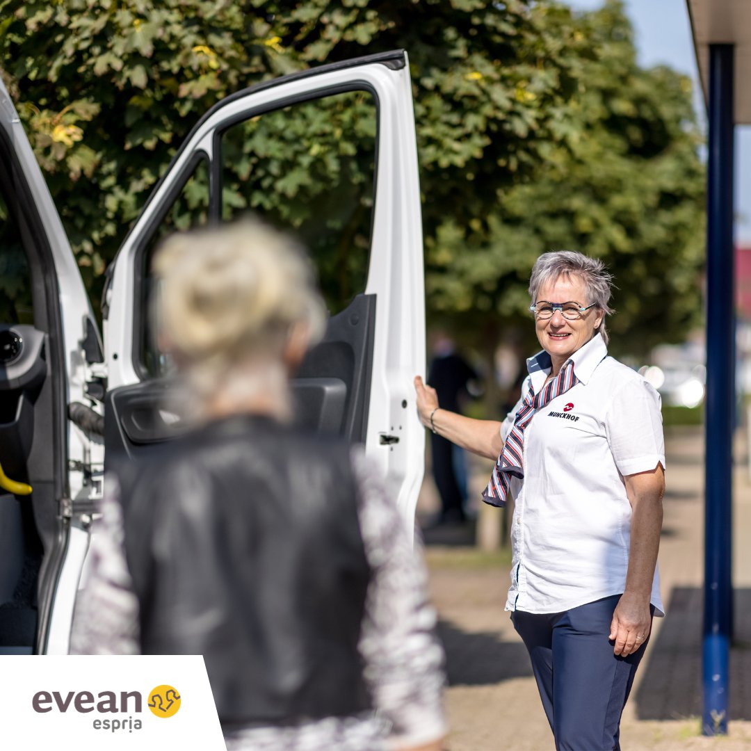 Sinds 2018 vervoert Munckhof voor Evean mensen met o.a. dementie, psychiatrische klachten of NAH naar dagbestedingslocaties in Noord-Holland. Annelies Koster, coördinator dagbesteding bij Evean, deelt haar ervaring: munckhof.nl/referenties/ev…. #Evean #referentie #zorgvervoer