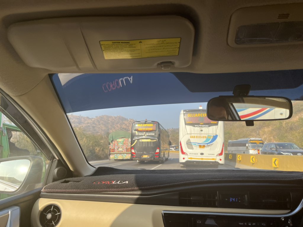 Ihatsham's tweet photo. @NHMPofficial  this bus is driving in the fast lane in middle of kalar kahar https://t.co/Ig0tWYfIDU