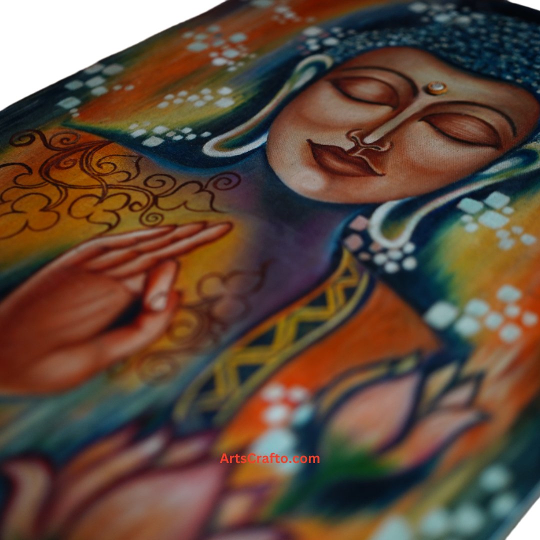 ArtsCrafto's tweet photo. Lord 'Meditative Buddha' 📷 Handmade acrylic painting on canvas board. Each brushstroke whispers tranquility, inviting you to a journey of inner peace. Elevate your space with the calming energy of this masterpiece. 📷📷 #ArtfulMeditation #buddhainfocus #CanvasCreations https://t.co/FE5qcEQ0fB