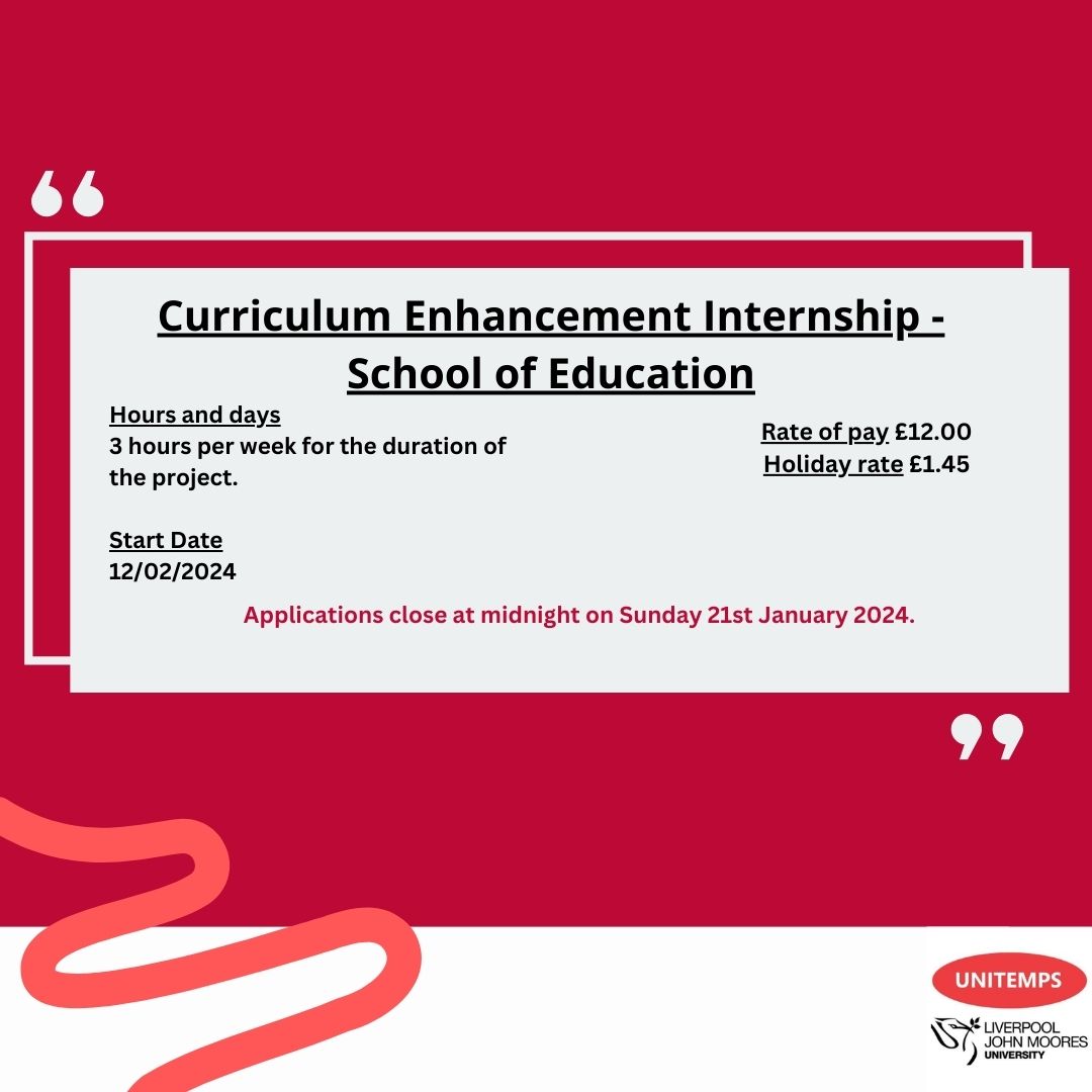 Unitemps Liverpool John Moores University tweet media