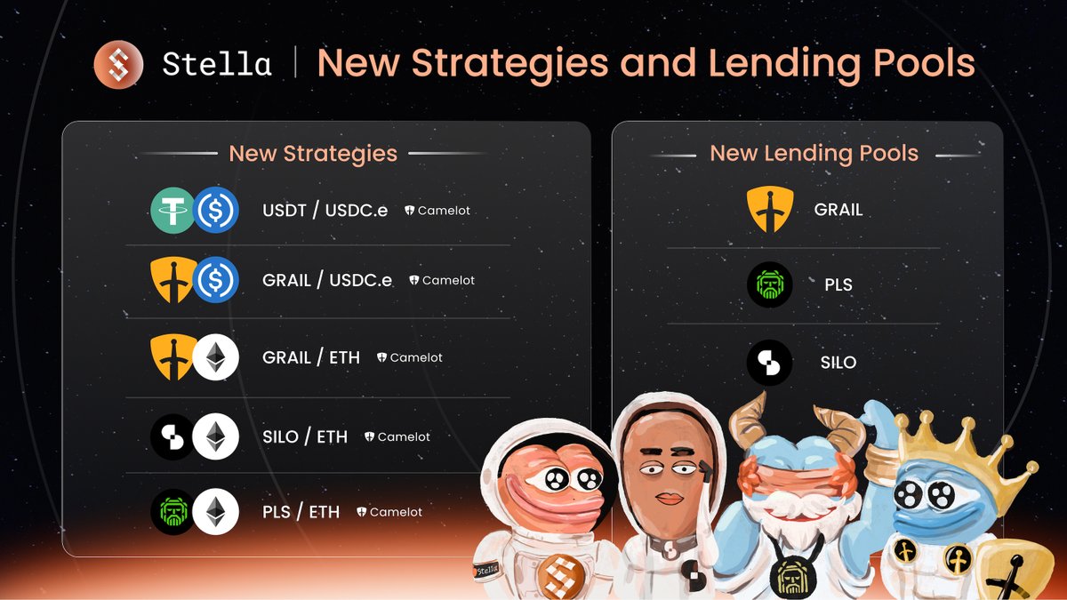 Introducing Arbitrum Assemble💪

@CamelotDEX, @SiloFinance, and @PlutusDAO_io has teamed up on Stella to open more doors in the Arbitrum Ecosystem

With this team, users are able to explore more strategies and assets on Arbitrum.

What are available? See below🧵👇