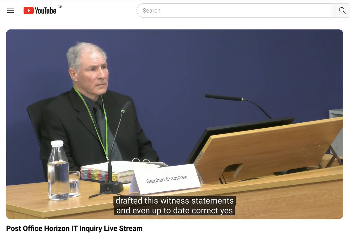 Eye popping answers from Post Office investigator Stephen Bradshaw saying that his witness statements saying Horizon was robust were written for him by the Post Office and their lawyers Cartwright King! Live now!
