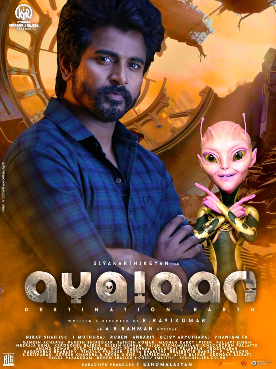 My Design Work #GowthamRlg #RLGcreation Our @Siva_Kartikeyan Sir in #Ayalaan The Movie Fan Made Poster | In Cinema Theatres 12Jan Release 🛸

#AyalaanFromTomorrow 

Watch: youtu.be/aqFHjzFla3M

@Ravikumar_Dir  @TheAyalaan @Rakulpreet @iYogiBabu @kjr_studios @Phantomfxstudio