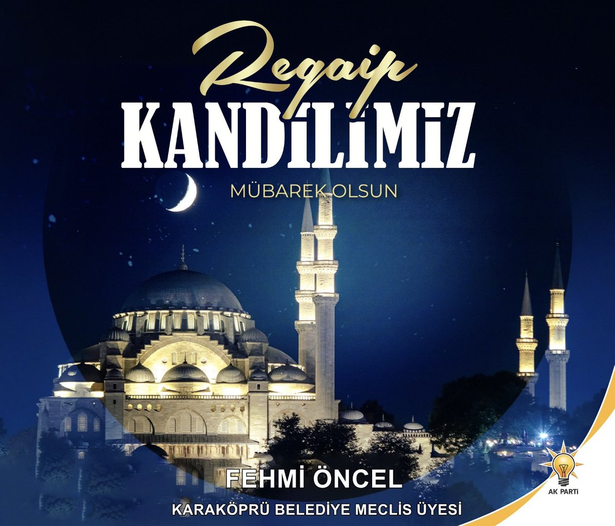 Ramazan ayının müjdecisi, mübarek üç ayların ilk kandil gecesinde dualarımız kabul olsun.  
#RegaipKandili mübarek olsun!