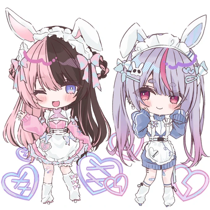 うさぎジャージメイドあわせ#ひなのの絵なの #ミミ画 