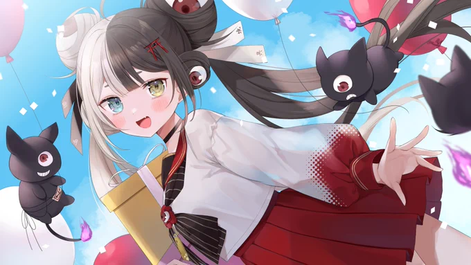 【お知らせ】百々目鬼あくる様(#dodomekiakuru)のお誕生日記念イラストを制作させていただきました! 