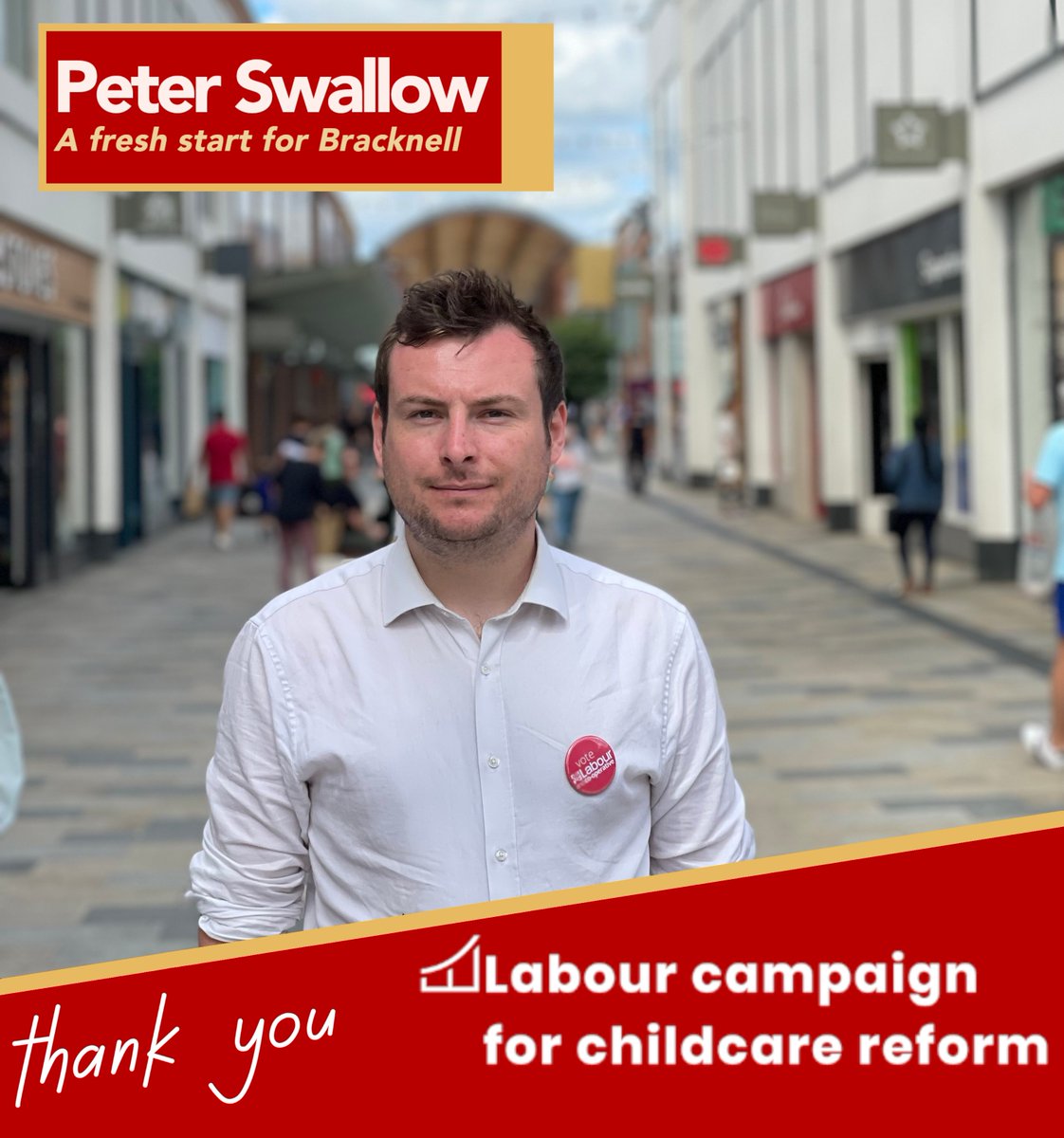 I'm thrilled to have the backing of <a href="/LabourChildcare/">Labour Campaign for Childcare Reform</a>

Families in Bracknell struggle every day to find good quality, affordable childcare

<a href="/UKLabour/">The Labour Party</a> will launch a major review of childcare, create thousands of new nursery places, and drive up standards